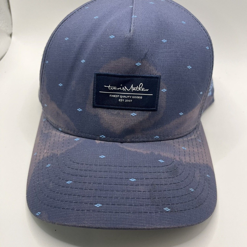 Travis‎ Matthew Golf Hat AG Atsugi Golf Japan 110 Flexfit Snap Back Blue Clouds